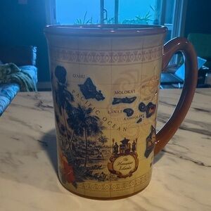 Island Map Mug - Brown